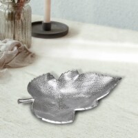 BBH Homes Handmade Novelty Shaped Aluminum Tray 6.69 x 5.11 x 0.9 BBVK057AB2020 silver