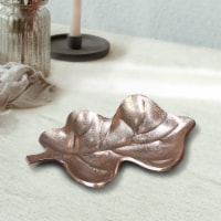 BBH Homes Handmade Novelty Shaped Aluminum Tray 4.72 x 3.54 x 0.78 BBVK058AB2020 bronze