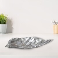 BBH Homes Handmade Novelty Shaped Aluminum Tray 6.49 x 3.14 x 0.7 BBVK059AB2020 silver