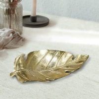 BBH Homes Handmade Novelty Shaped Aluminum Tray 6.49 x 3.14 x 0.7 BBVK059AB2020 gold