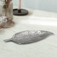 BBH Homes Handmade Novelty Shaped Aluminum Tray 10.23 x 3.54 x 0.46 BBVK060AB2020 silver