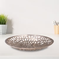 BBH Homes Handmade Novelty Shaped Aluminum Tray 5.51 x 5.51 x 1.37 BBVK063AB2020 bronze