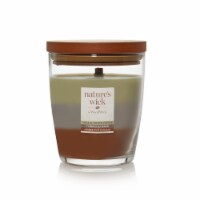 WoodWick® Medium Sage & White Pepper Tobacco Bark Amber Patchouli Jar Candle Perspective: Main