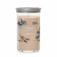 Yankee Candle Pillar Jar Candle Amber & Sandalwood Perspective: Main