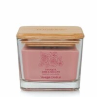 Yankee Candle®Tranquil Rose & Hibiscus Well Living Medium Square Candle Perspective: Main