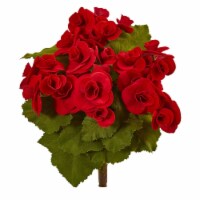 11-in Begonia Bush Artificial Flower (Set of 4)