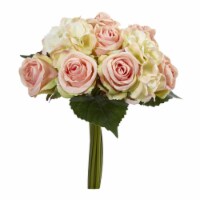 12-in Rose and Hydrangea Bouquet Artificial Flower (Set of 6)