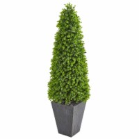 Nearly Natural 9405 57 in. Eucalyptus Topiary Artificial Tree in Slate Planter