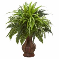 26-in Mixed Greens Artificial Plant in Decorative Planter