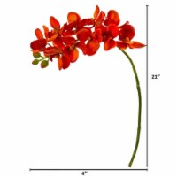 Nearly Natural 2268-S6-WH 21 in. Phalaenopsis Orchid Artificial Flower, White - Set of 6