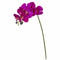 Nearly Natural 2269-S6-WH 28 in. Orchid Phalaenopsis Artificial Flower Stem, White - Set of 6