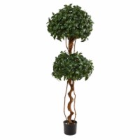 Nearly Natural T1531 5 ft. Sweet Bay Double Ball Topiary Artificial Tree