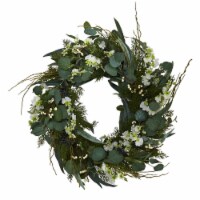 24-in Eucalyptus, Dancing Lady Orchid and Mixed Greens Wreath