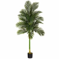 Nearly Natural T1840 7 ft. Single Stalk Golden Cane Artificial Palm Tree