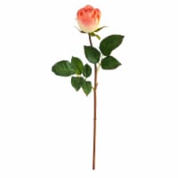 Nearly Natural 2302-S6-SM 20 in. Rose Artificial Bud Flower, Salmon - Set of 6