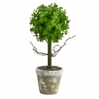 Nearly Natural T2031 15 in. Eucalyptus Topiary Artificial Tree