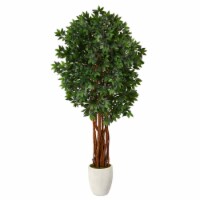 6-in Lychee Artificial Tree in White Planter