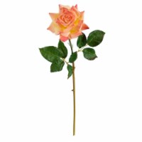 Nearly Natural 2304-S6-SM 20 in. Rose Artificial Flower, Salmon - Set of 6