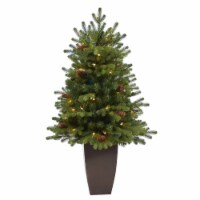 3.5-ft Yukon Fir Xmas Tree with 50 Clear Lights and Pine Cones