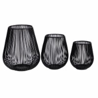Nearly Natural 6 , 8 and 10' Vintage Black Metal Wire Tea Votive Candle Holder (Set of 3)