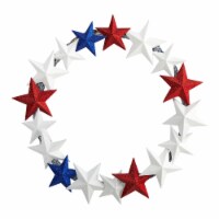 21-in Americana Wreath with Stars Red White and Blue