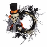 26-in Halloween Dapper Skeleton Wreath