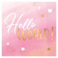 Amscan 644225 Hello World Girl Lunch Napkins - Pack of 16