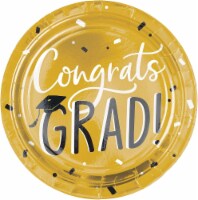 Amscan 634765 10.5 in. Hats Off Grad Lunch Plate - Pack of 8
