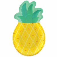 Amscan 634834 10.5 in. Tutti Frutti Pineapple Shped Lunch Plate - Pack of 8