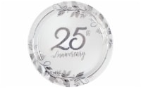 Amscan Plate 10.5  Rd 25th Anniversary