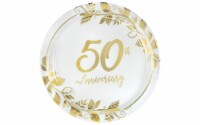 Amscan Plate 10.5  Rd 50th Anniversary