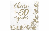 Amscan Beverage Napkin 50th Anniversary