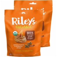 Rileys Organics 192959808810 Peanut Butter & Molasses Small Bone Organic Dog Treats, 5oz-2pk