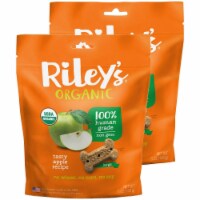 Rileys Organics 192959808889 Tasty Apple Large Bone Dog Treats, 5 oz - Pack of 2
