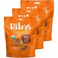 Rileys Organics 192959808896 Peanut Butter & Molasses Small Bone Organic Dog Treats, 5oz-3pk