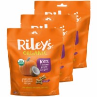 Rileys Organics 192959808919 Pumpkin & Coconut Small Bone Dog Treats, 5 oz - Pack of 3
