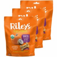 Rileys Organics 192959808926 Pumpkin & Coconut Large Bone Dog Treats, 5 oz - Pack of 3