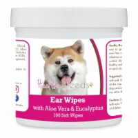 Healthy Breeds 192959822885 Akita Ear Cleaning Wipes with Aloe & Eucalyptus for Dogs - 100 Co