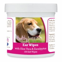 Healthy Breeds 192959823011 Beagle Ear Cleaning Wipes with Aloe & Eucalyptus for Dogs - 100 C