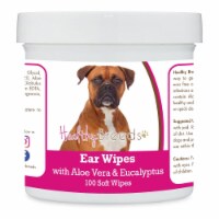 Healthy Breeds 192959823172 Boxer Ear Cleaning Wipes with Aloe & Eucalyptus for Dogs - 100 Co