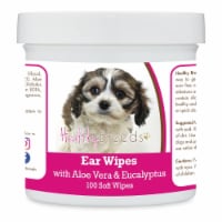 Healthy Breeds 192959823318 Cavachon Ear Cleaning Wipes with Aloe & Eucalyptus for Dogs - 100