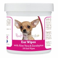 Healthy Breeds 192959823363 Chihuahua Ear Cleaning Wipes with Aloe & Eucalyptus for Dogs - 10