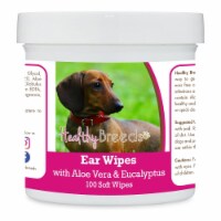 Healthy Breeds 192959823509 Dachshund Ear Cleaning Wipes with Aloe & Eucalyptus for Dogs - 10