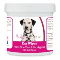 Healthy Breeds 192959823523 Dalmatian Ear Cleaning Wipes with Aloe & Eucalyptus for Dogs - 10