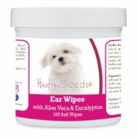 Healthy Breeds 192959824100 Maltese Ear Cleaning Wipes with Aloe & Eucalyptus for Dogs - 100