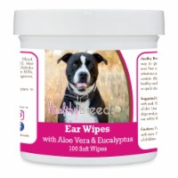 Healthy Breeds 192959824315 Pit Bull Ear Cleaning Wipes with Aloe & Eucalyptus for Dogs - 100