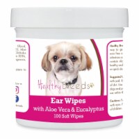Healthy Breeds 192959824346 Peekapoo Ear Cleaning Wipes with Aloe & Eucalyptus for Dogs - 100