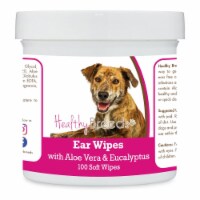 Healthy Breeds 192959824384 Plott Ear Cleaning Wipes with Aloe & Eucalyptus for Dogs - 100 Co