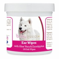 Healthy Breeds 192959824599 Samoyed Ear Cleaning Wipes with Aloe & Eucalyptus for Dogs - 100