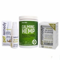 Pet MD Calming Package with Pet Remedy Natural De-Stress & Calming Wipes and Spray for Dogs